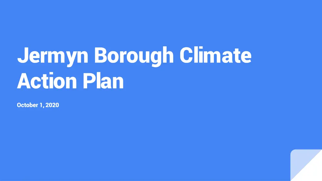 jermyn borough climate action plan