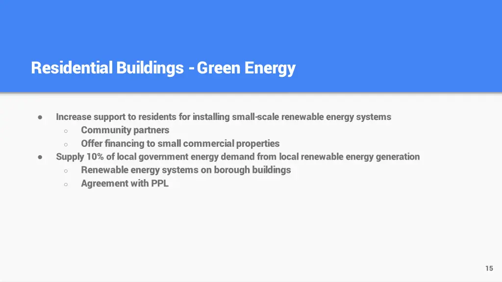 residential buildings green energy