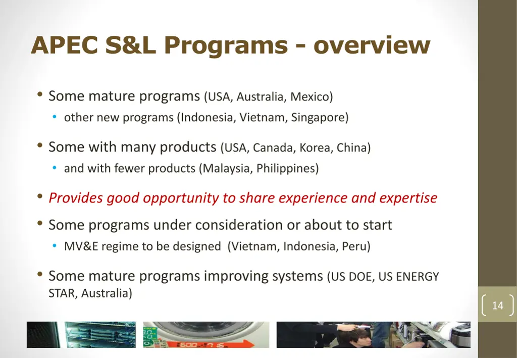 apec s l programs overview