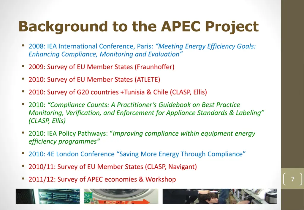 background to the apec project