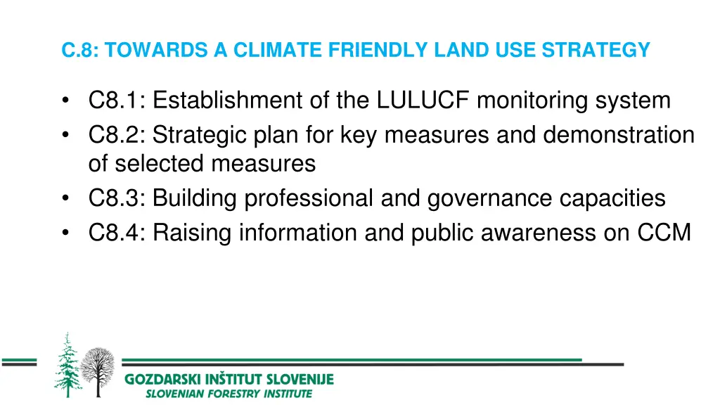 c 8 towards a climate friendly land use strategy