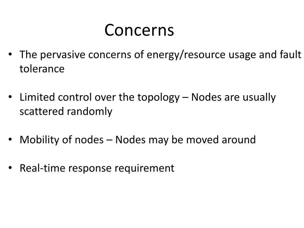 concerns