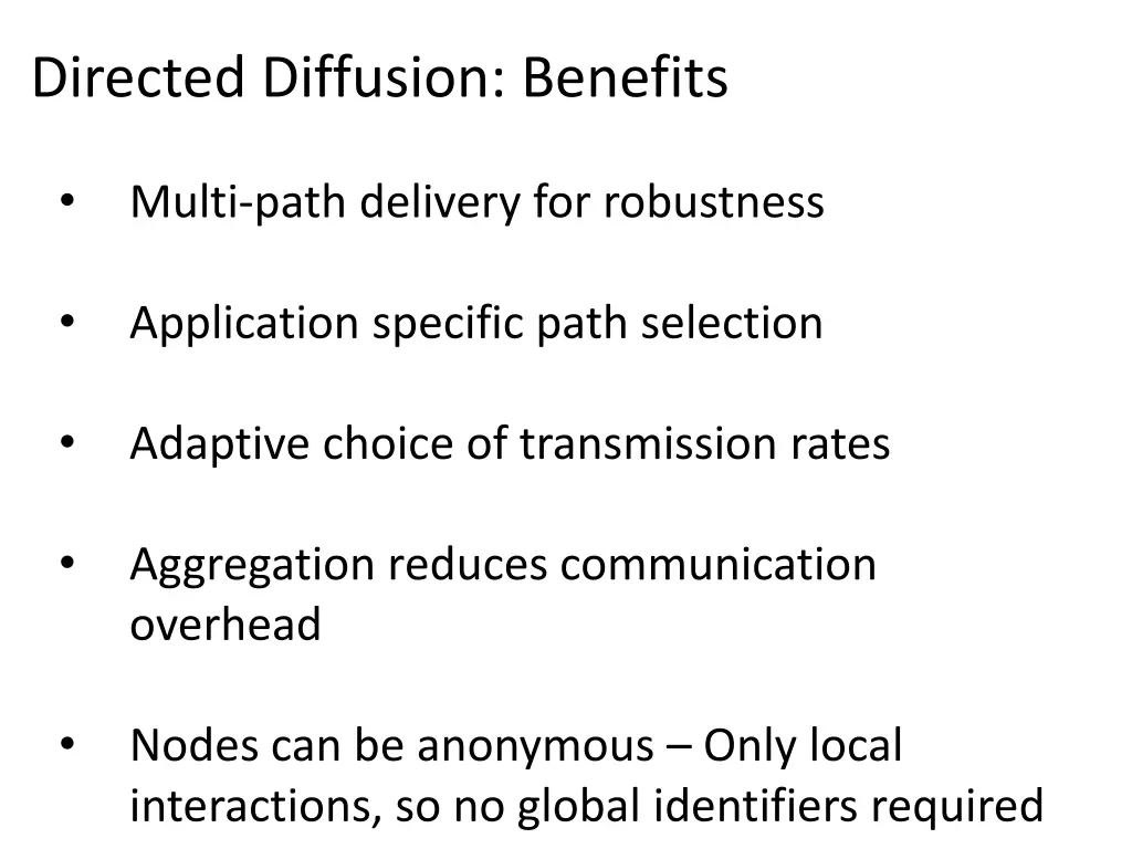 directed diffusion benefits