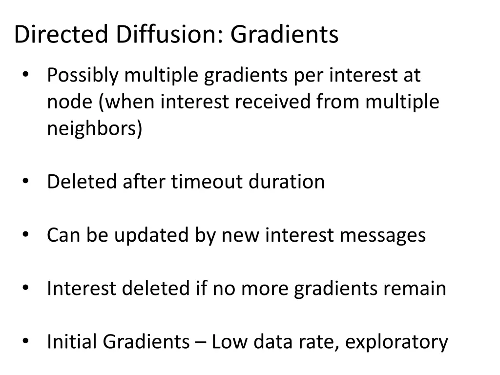 directed diffusion gradients