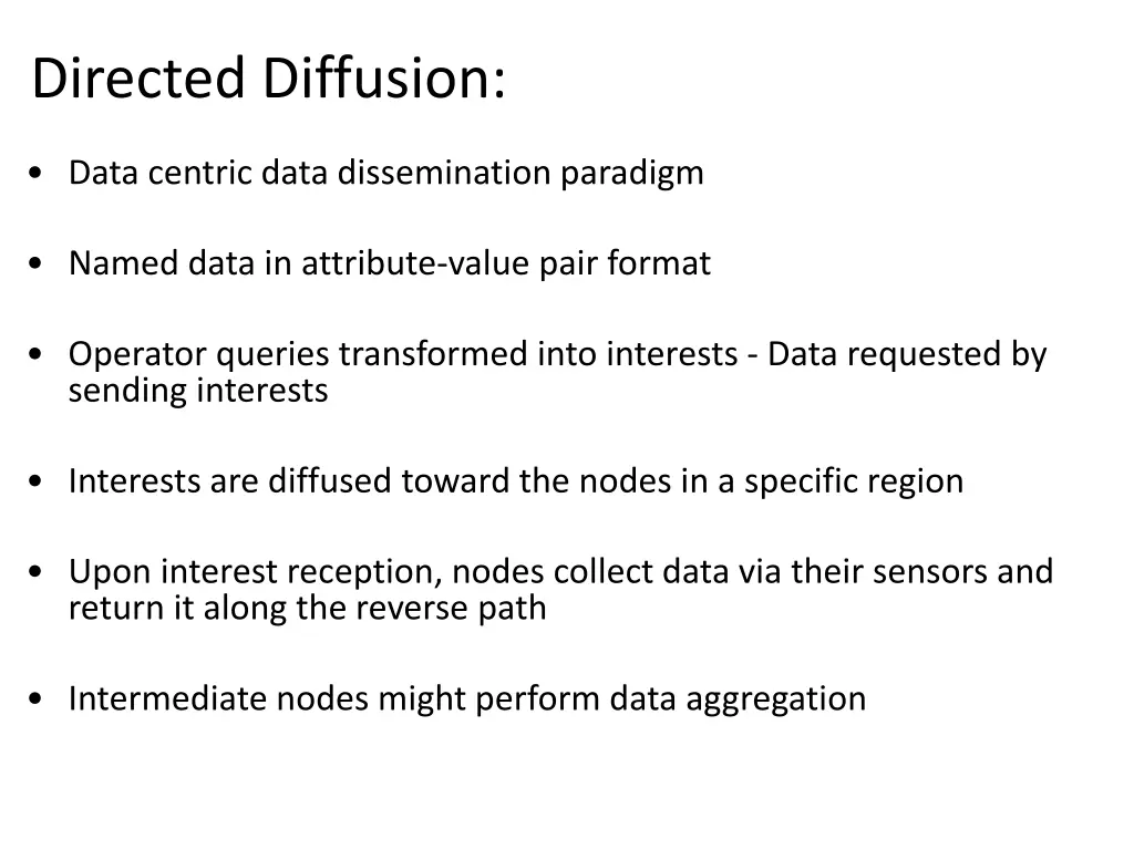 directed diffusion