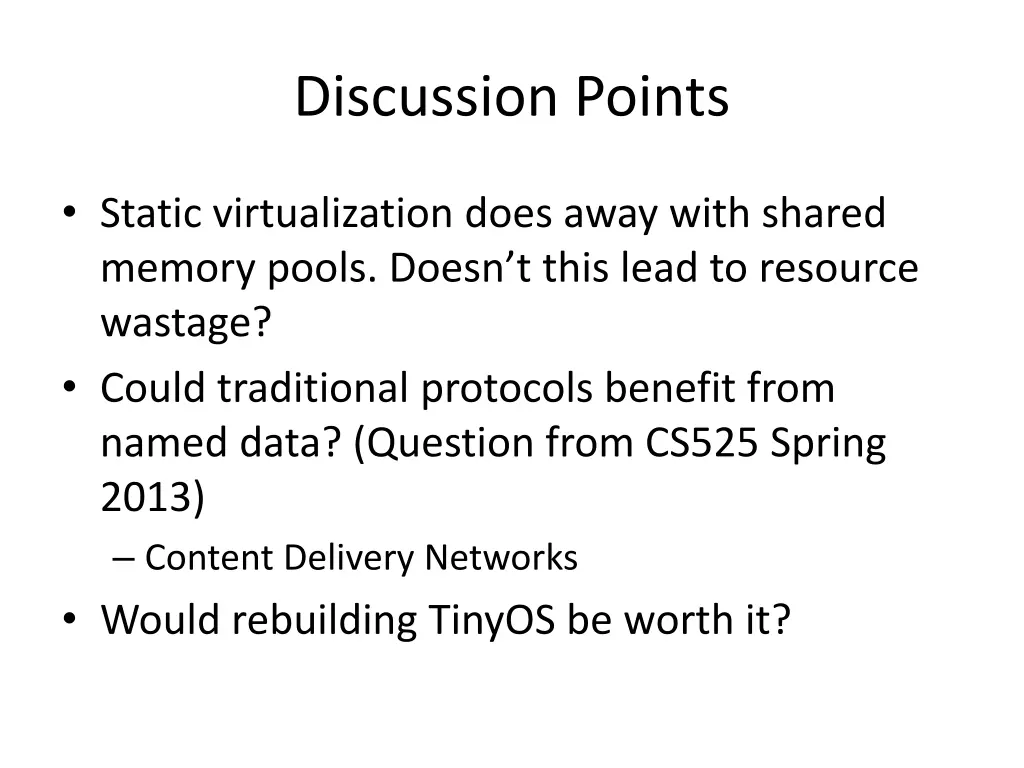 discussion points