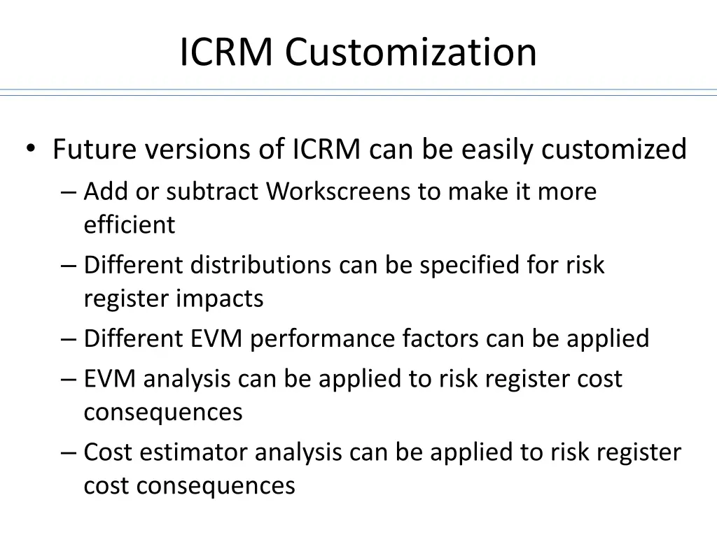 icrm customization