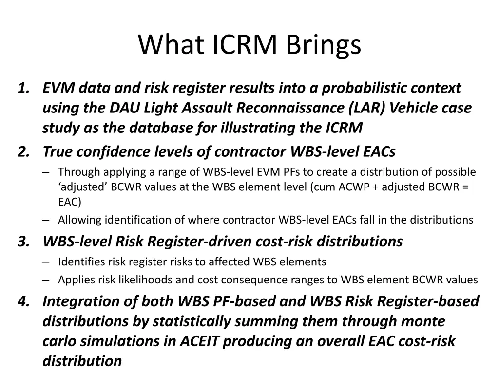 what icrm brings