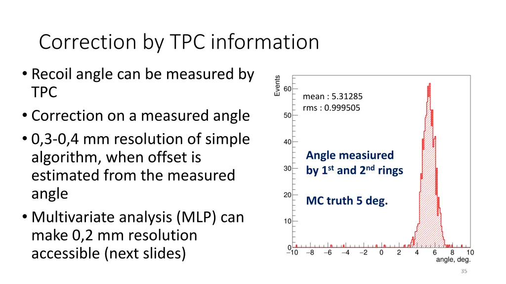 correction by tpc information