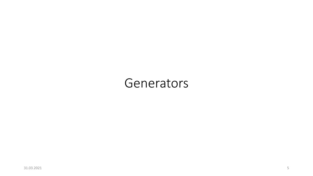 generators