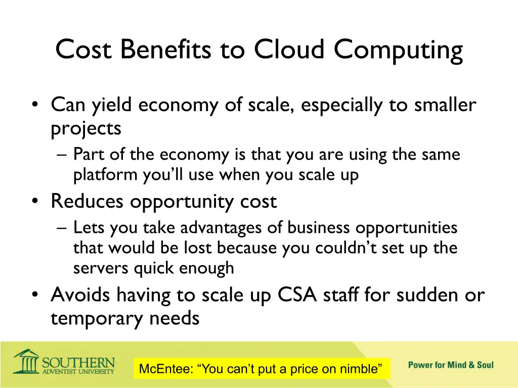 cost benefits to cloud computing