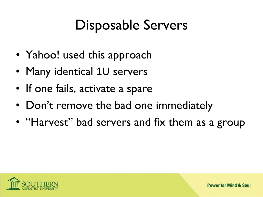 disposable servers