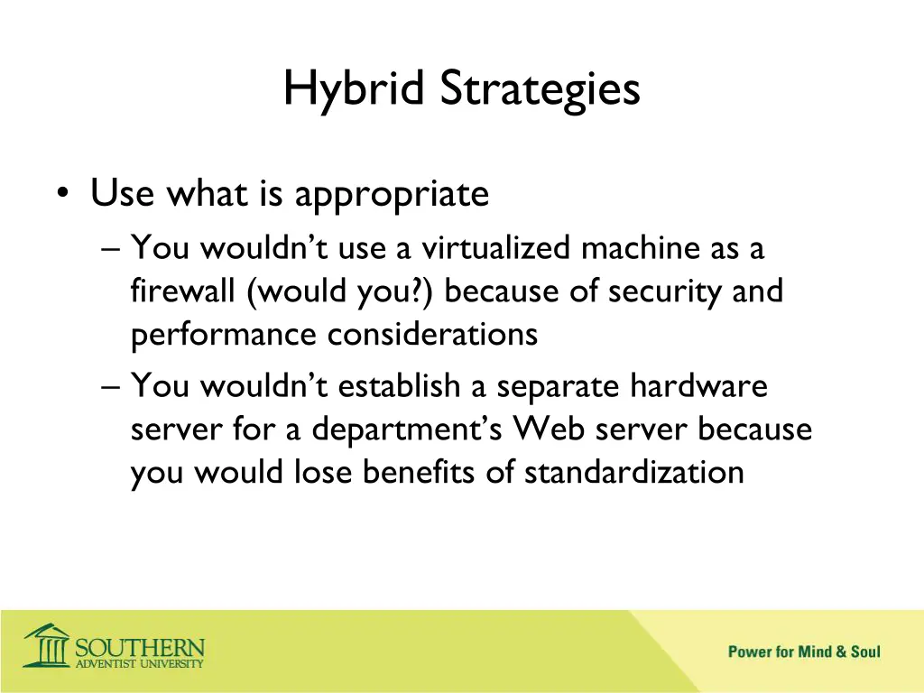 hybrid strategies