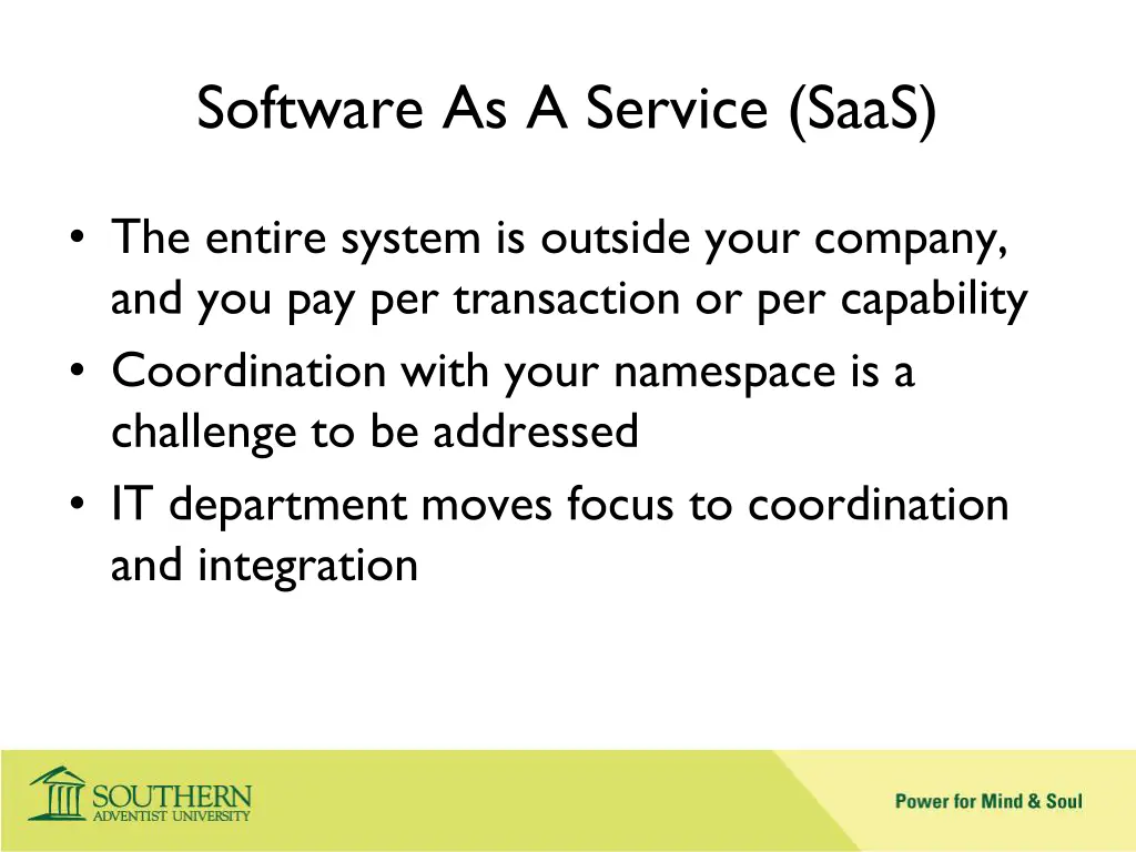 software as a service saas