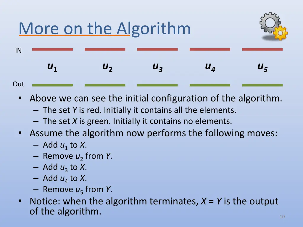 more on the algorithm