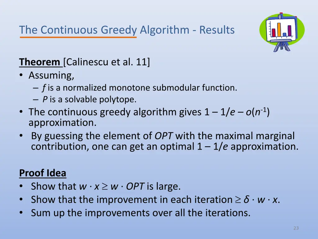 the continuous greedy algorithm results