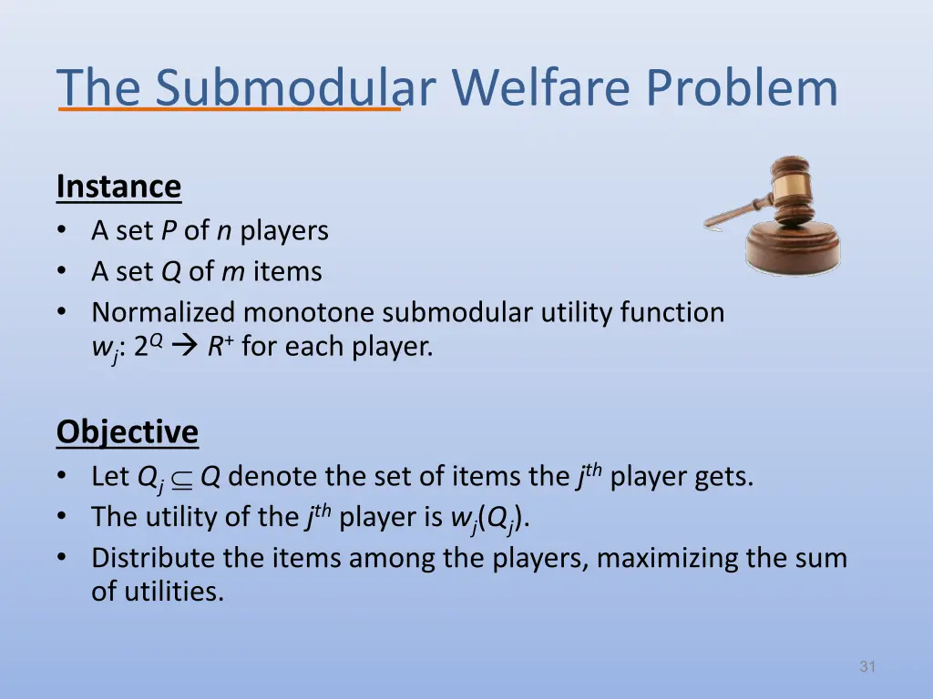 the submodular welfare problem