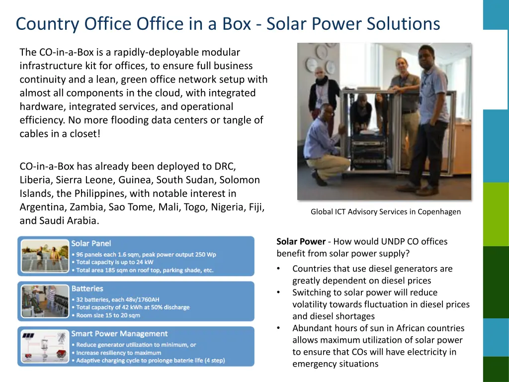 country office office in a box solar power