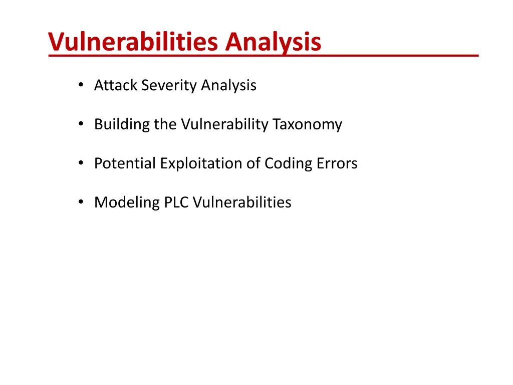 vulnerabilities analysis