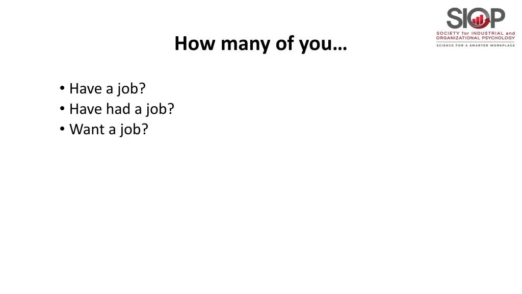 how many of you