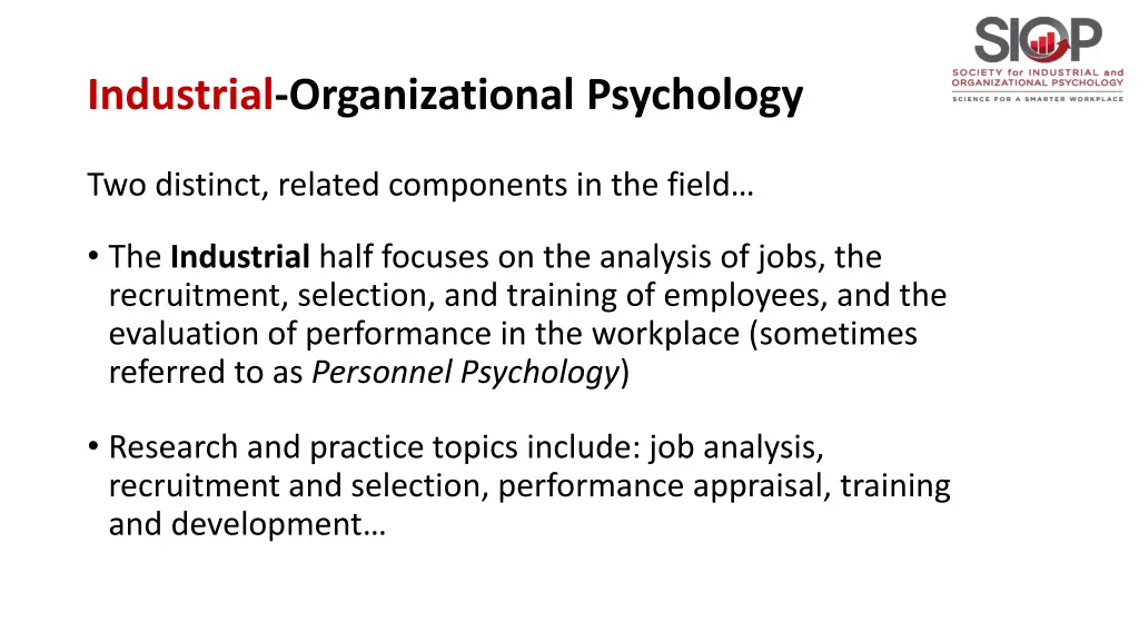 industrial organizational psychology 2