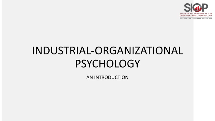 industrial organizational psychology