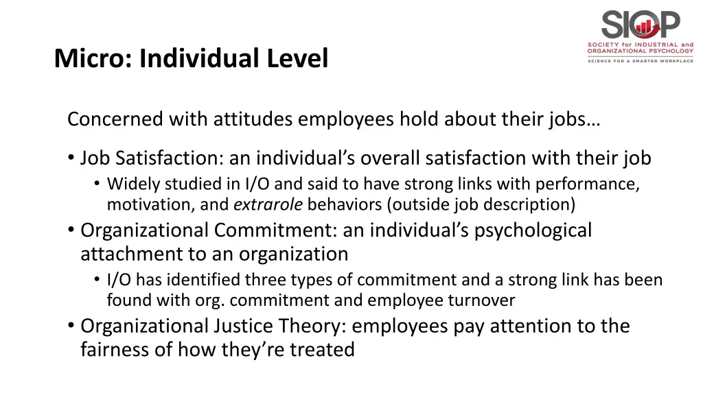 micro individual level