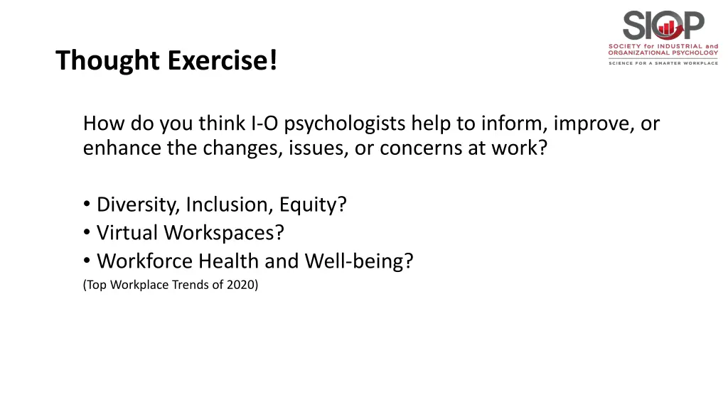 thought exercise