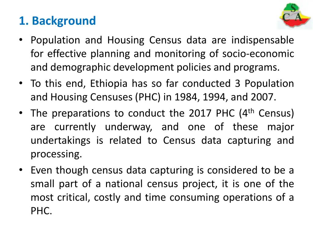 1 background population and housing census data