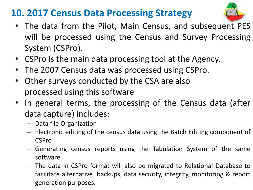10 2017 census data processing strategy the data