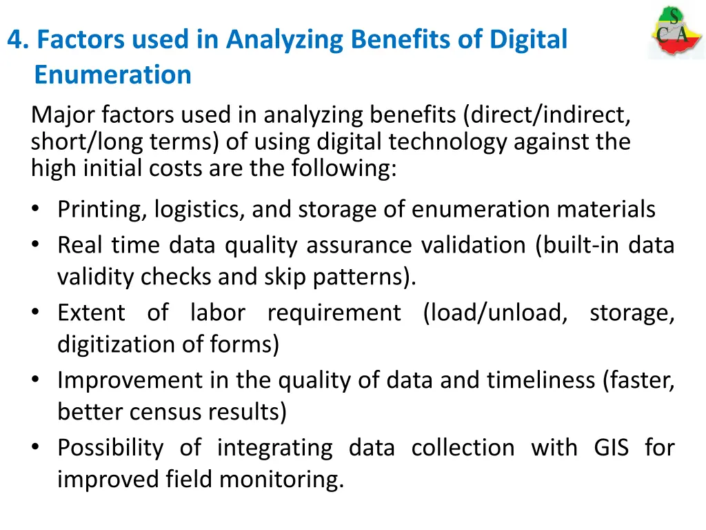 4 factors used in analyzing benefits of digital