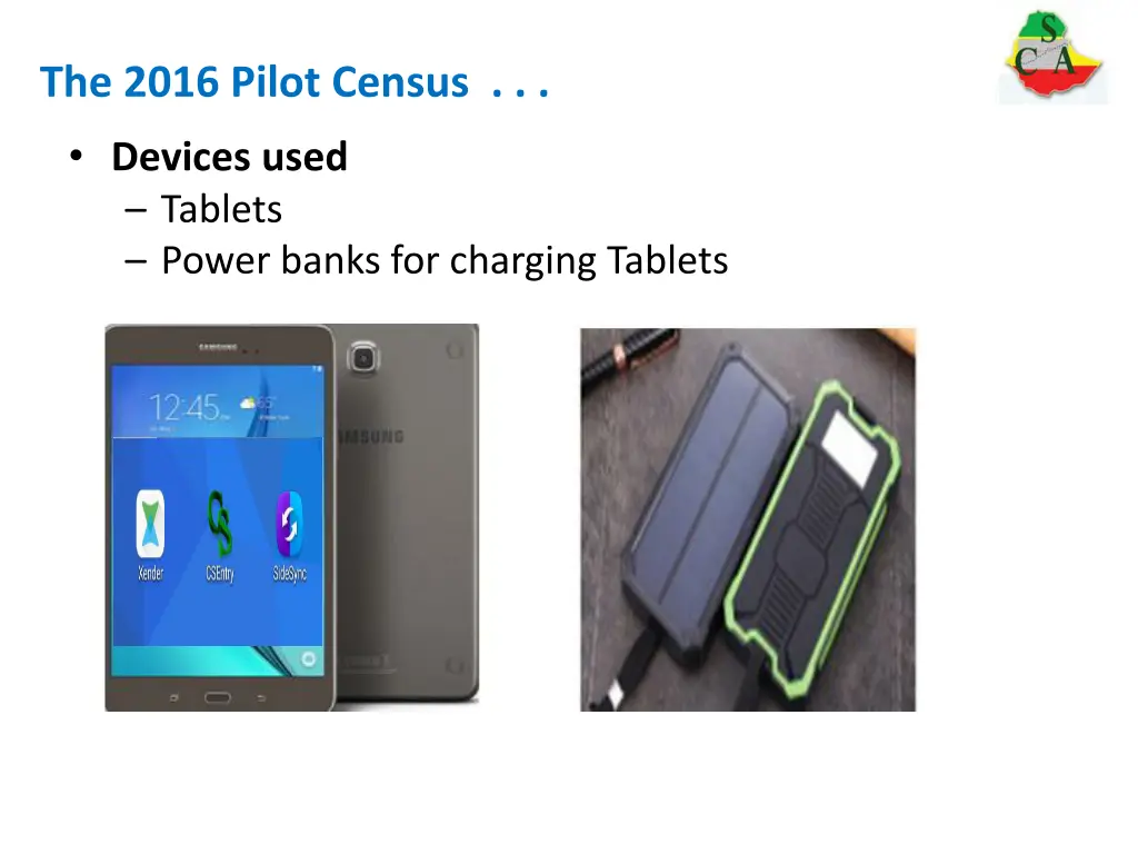 the 2016 pilot census devices used tablets power