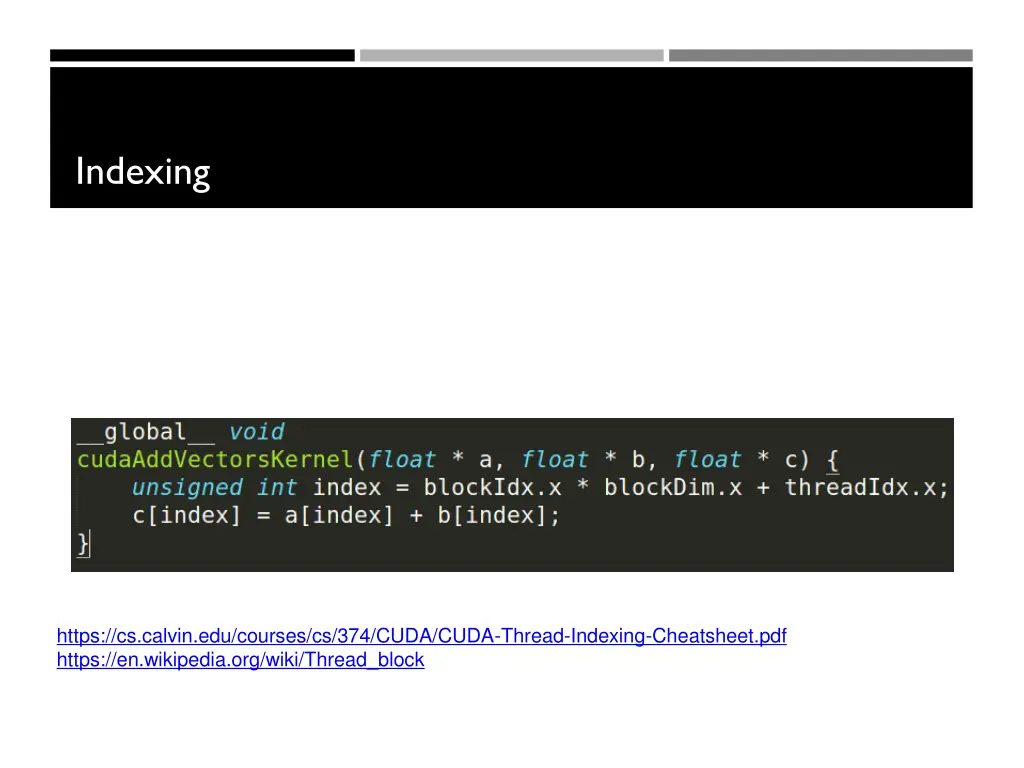 indexing