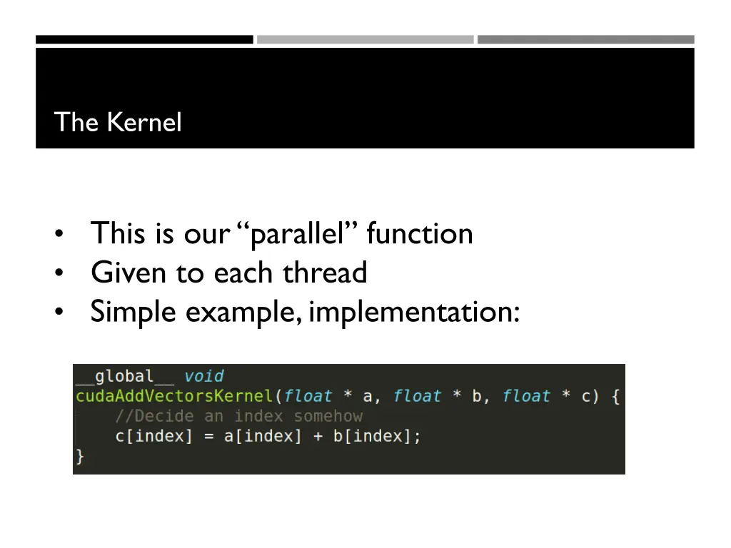 the kernel