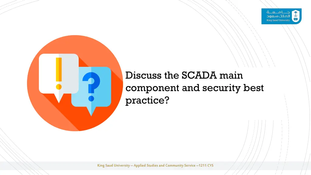discuss the scada main component and security