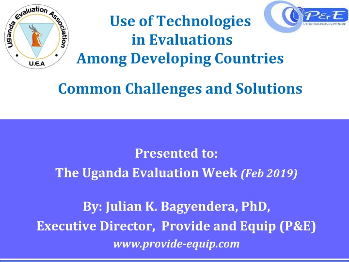use of technologies in evaluations among