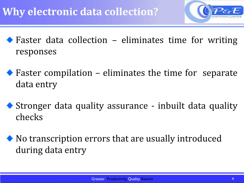 why electronic data collection