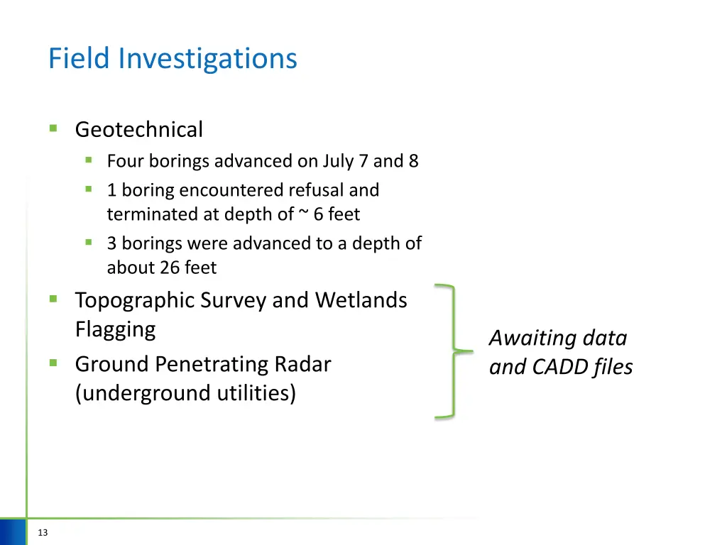 field investigations