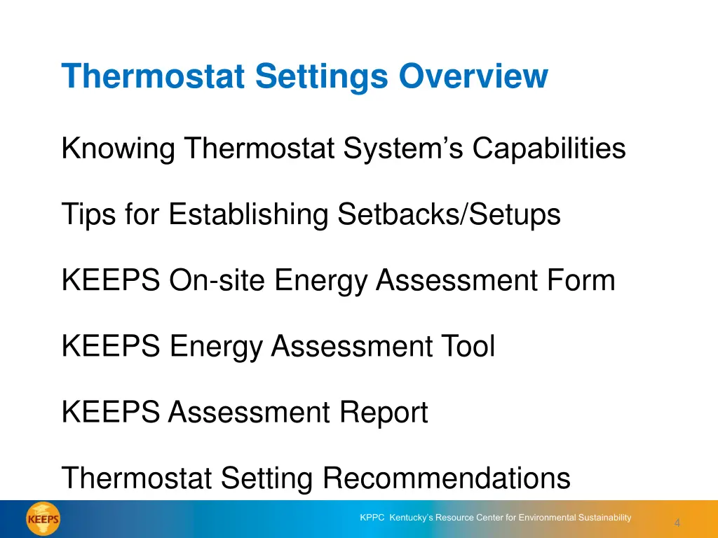 thermostat settings overview