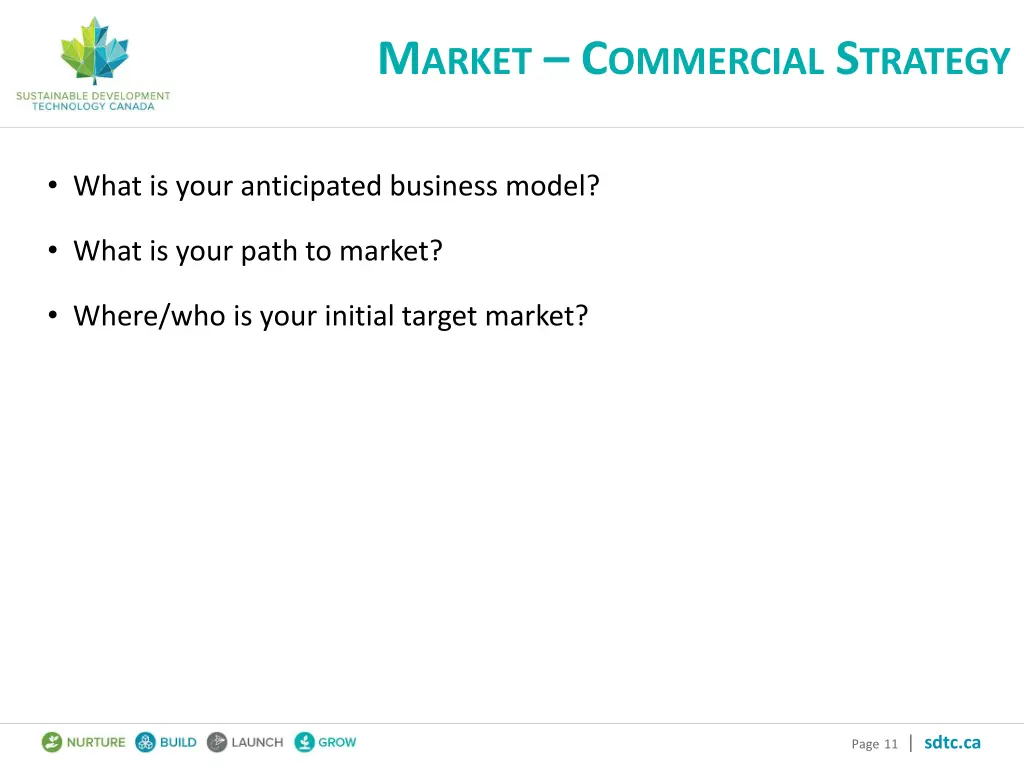 m arket c ommercial s trategy