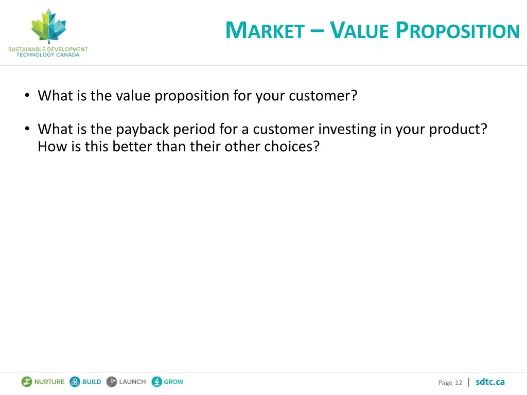 m arket v alue p roposition