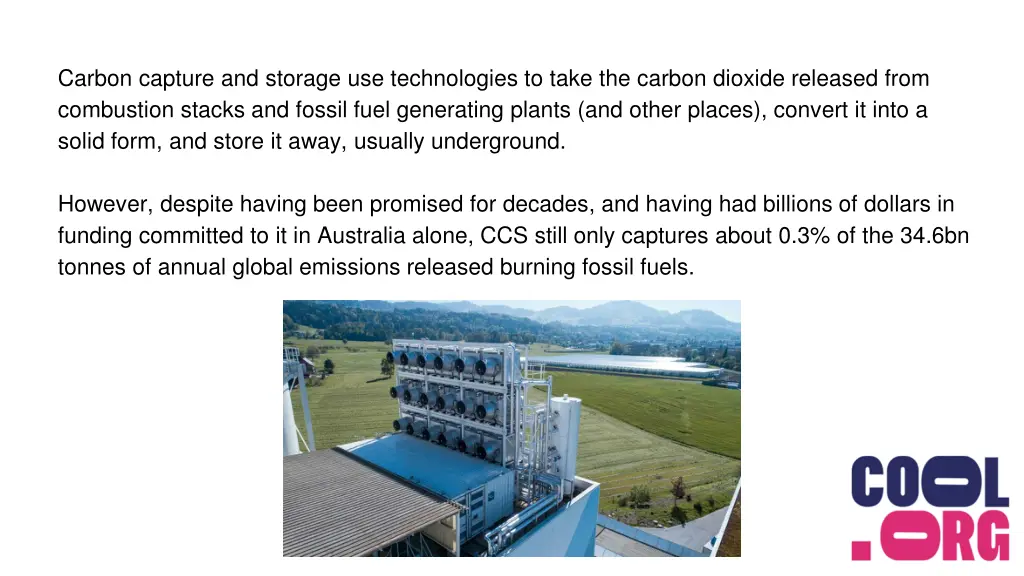carbon capture and storage use technologies