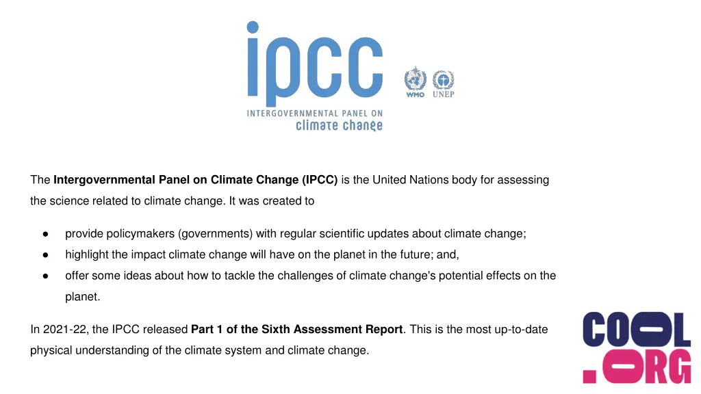the intergovernmental panel on climate change