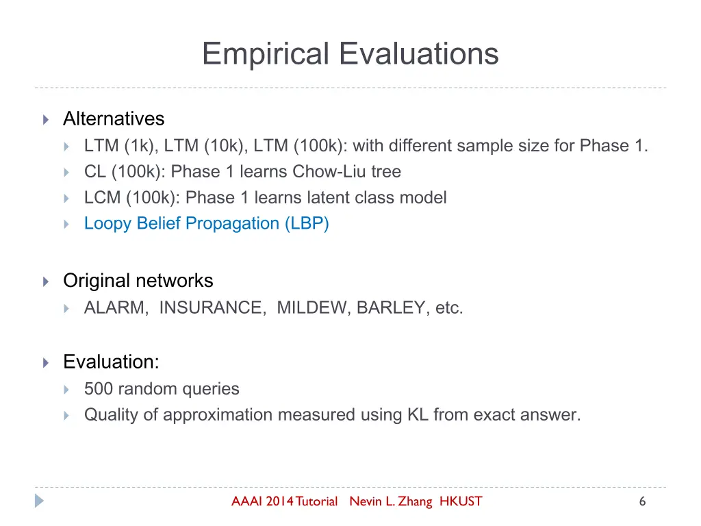 empirical evaluations