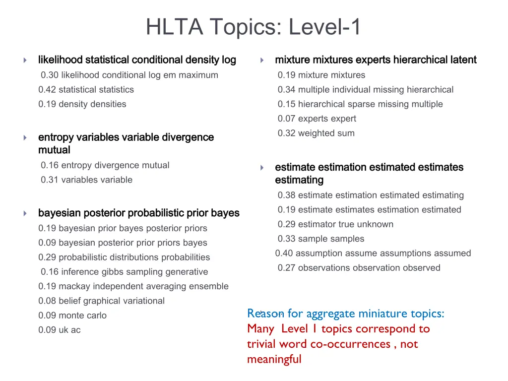 hlta topics level 1