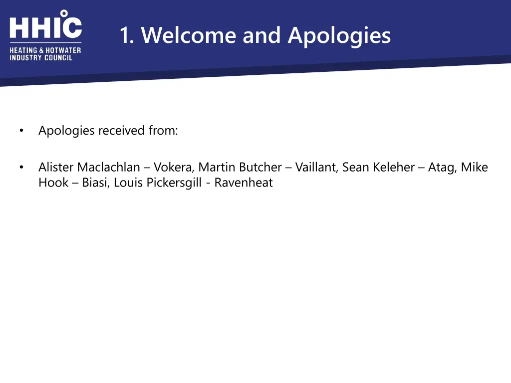 1 welcome and apologies