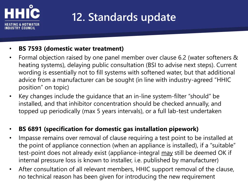 12 standards update