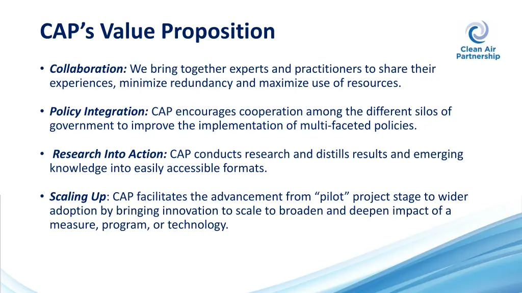 cap s value proposition