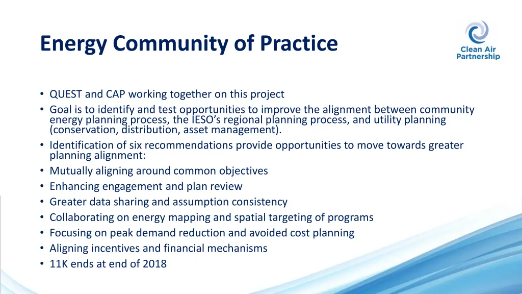 energy community of practice