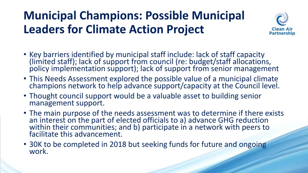 municipal champions possible municipal leaders